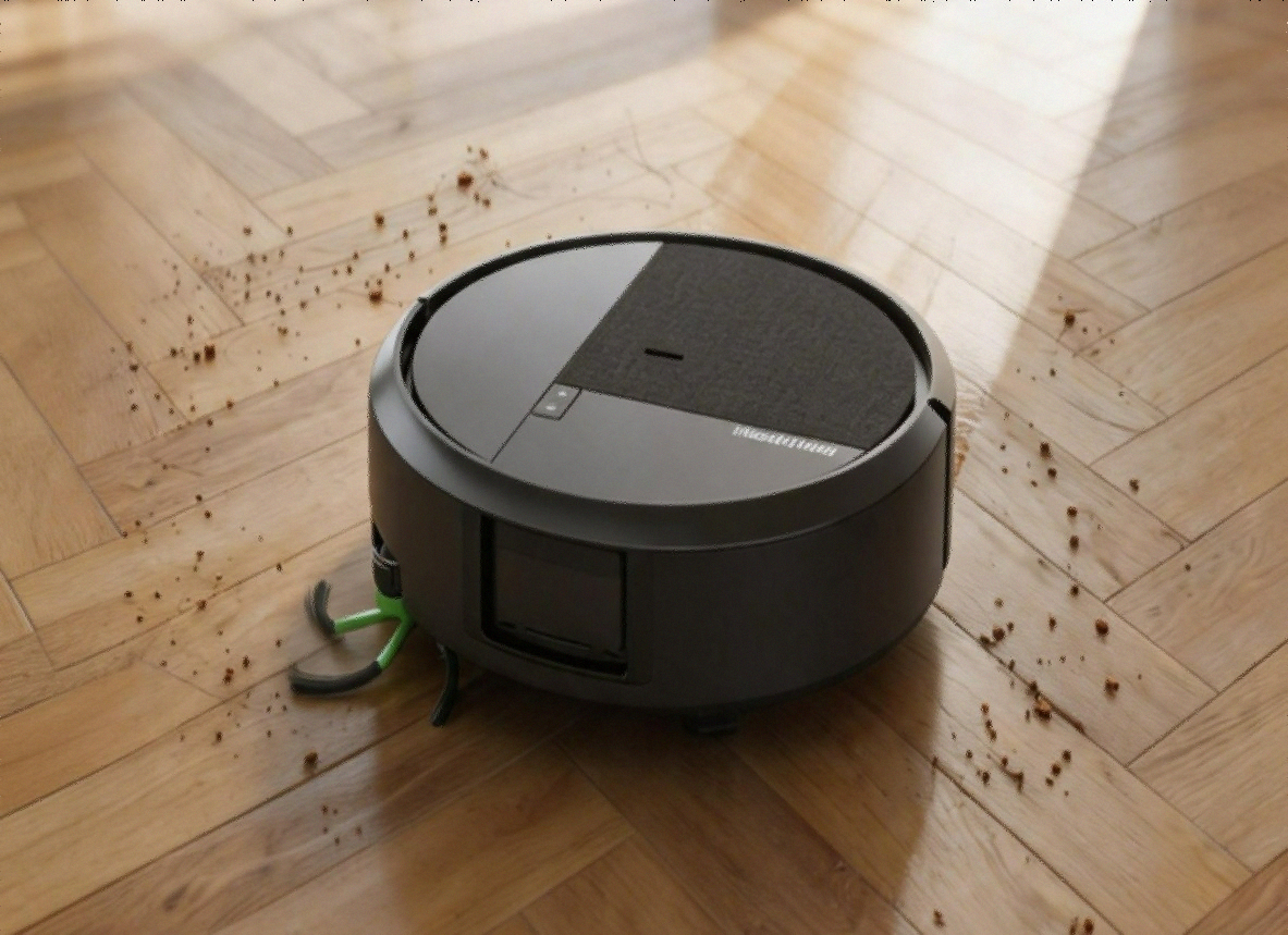 iRobot Roomba 415X dustbin and edge brush close-up