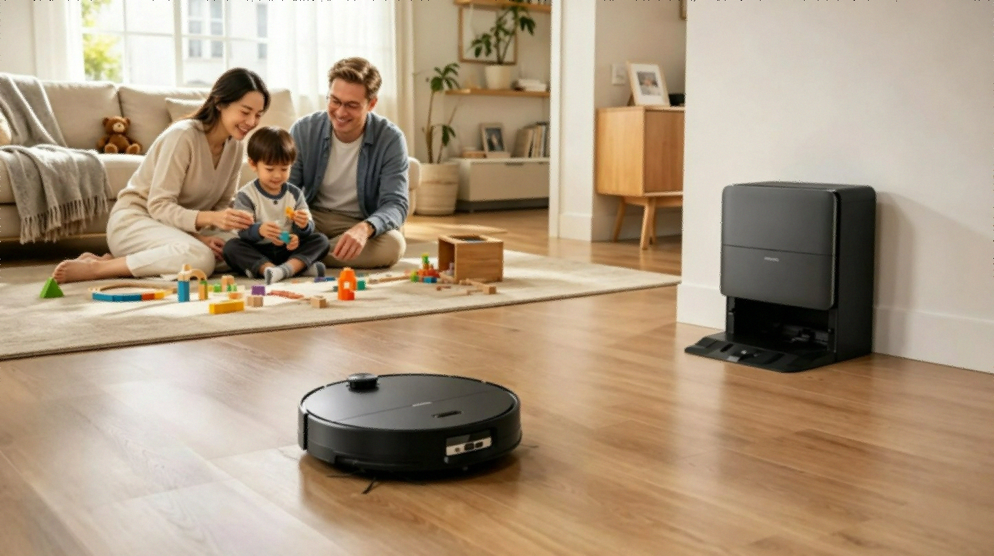 Roborock Saros 20 Sonic robot vacuum with RockDock self-emptying station